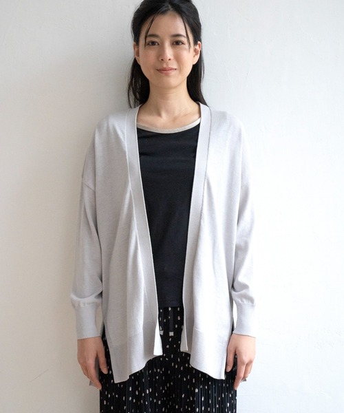 ikka(イッカ)の「【吸水速乾・UVカット】洗えるさらっとカーディガン(カーディガン/ボレロ・レディース・イエロー/ネイビー/ライトグレー/グリーン・S/M/L)」の13枚目の写真
