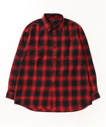 ciao オンブレチェックシャツ 長袖