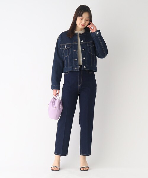 index(インデックス)の「◆穿き心地柔らか美シルエット セルロースブレンド ストレートデニム(デニムパンツ・レディース・ブルー/ネイビー・36/38/40/42)」の11枚目の写真