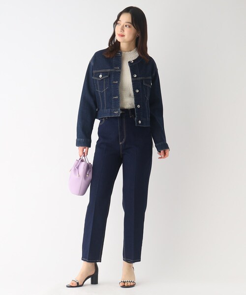 index(インデックス)の「◆穿き心地柔らか美シルエット セルロースブレンド ストレートデニム(デニムパンツ・レディース・ブルー/ネイビー・36/38/40/42)」の9枚目の写真
