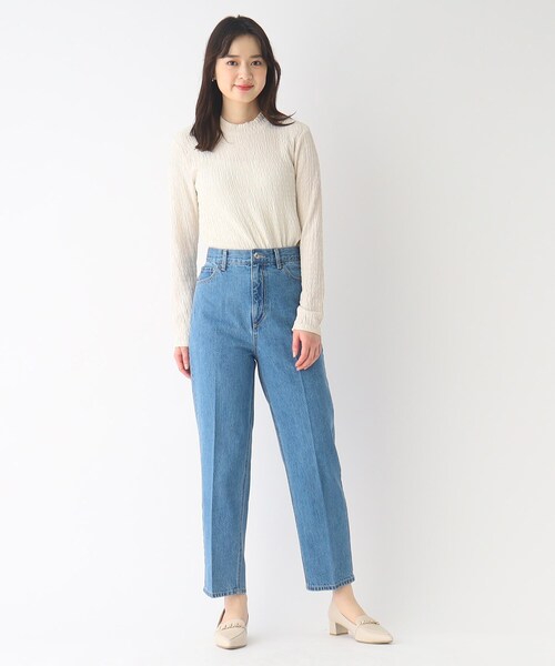 試着のみ【OUR】こだわりシルエットのデニムパンツ こだわりシルエットのデニムパンツ – OURHOME
