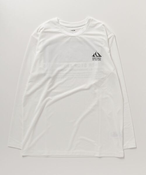TIGORA（ティゴラ）の「ティゴラ TIGORA 吸水速乾グラフィック長袖T_トレッキング（Tシャツ/カットソー・メンズ・ホワイト/ブラック・L/M/XL/S）」の2枚目の写真