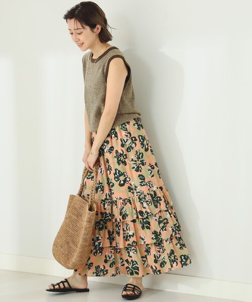 B:MING by BEAMS(ビーミングバイビームス)の「B:MING by BEAMS / トロピカル柄 プリント スカート(スカート・レディース・ピンク/イエロー・SMALL/MEDIUM)」の13枚目の写真
