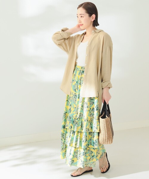 B:MING by BEAMS(ビーミングバイビームス)の「B:MING by BEAMS / トロピカル柄 プリント スカート(スカート・レディース・ピンク/イエロー・SMALL/MEDIUM)」の5枚目の写真