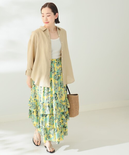 B:MING by BEAMS(ビーミングバイビームス)の「B:MING by BEAMS / トロピカル柄 プリント スカート(スカート・レディース・ピンク/イエロー・SMALL/MEDIUM)」の7枚目の写真