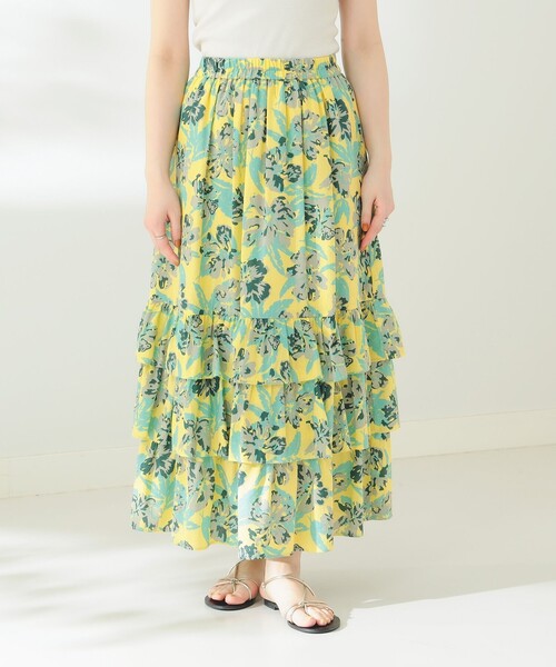 B:MING by BEAMS(ビーミングバイビームス)の「B:MING by BEAMS / トロピカル柄 プリント スカート(スカート・レディース・ピンク/イエロー・SMALL/MEDIUM)」の6枚目の写真