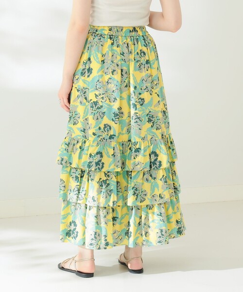 B:MING by BEAMS(ビーミングバイビームス)の「B:MING by BEAMS / トロピカル柄 プリント スカート(スカート・レディース・ピンク/イエロー・SMALL/MEDIUM)」の4枚目の写真
