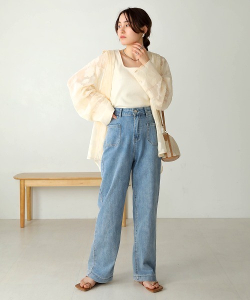 Bab(バブ)の「前後2WAYスクエアタンクトップ(タンクトップ・レディース・グレイッシュベージュ/アイボリー/ブラック・FREE)」の12枚目の写真