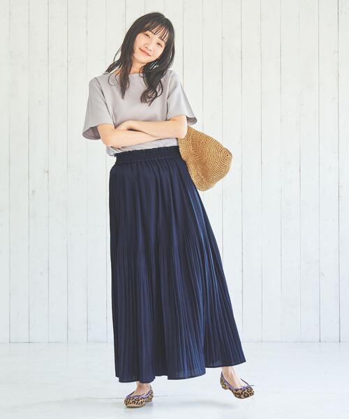 coen（コーエン）の「ヴィンテージライクプリーツスカート（スカート・レディース・ナチュラル/ネイビー/ダークグレー・FREE）」の5枚目の写真