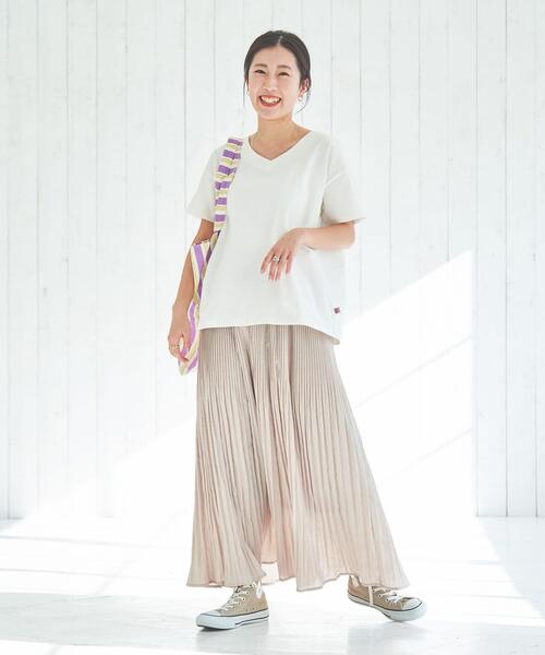 coen（コーエン）の「ヴィンテージライクプリーツスカート（スカート・レディース・ナチュラル/ネイビー/ダークグレー・FREE）」の8枚目の写真