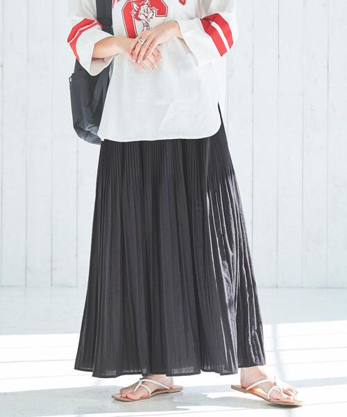 coen（コーエン）の「ヴィンテージライクプリーツスカート（スカート・レディース・ナチュラル/ネイビー/ダークグレー・FREE）」の10枚目の写真