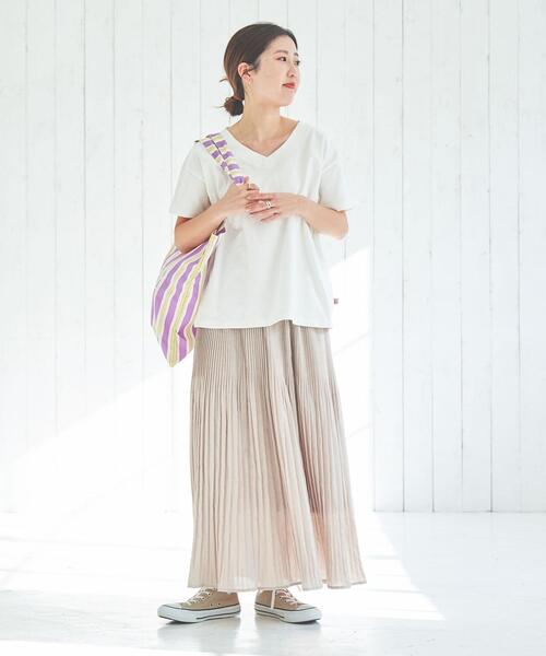 coen（コーエン）の「ヴィンテージライクプリーツスカート（スカート・レディース・ナチュラル/ネイビー/ダークグレー・FREE）」の16枚目の写真