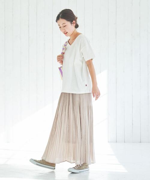 coen（コーエン）の「ヴィンテージライクプリーツスカート（スカート・レディース・ナチュラル/ネイビー/ダークグレー・FREE）」の18枚目の写真