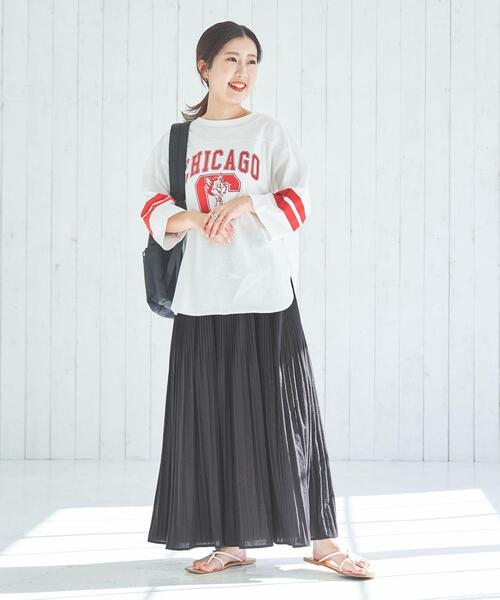 coen（コーエン）の「ヴィンテージライクプリーツスカート（スカート・レディース・ナチュラル/ネイビー/ダークグレー・FREE）」の21枚目の写真