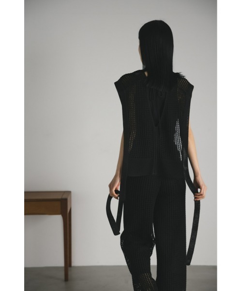 STYLEMIXER（スタイルミキサー）の「ドライニットクロシェベスト（ベスト・レディース・アイボリー/ブラック・FREE）」の16枚目の写真