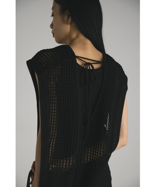 STYLEMIXER（スタイルミキサー）の「ドライニットクロシェベスト（ベスト・レディース・アイボリー/ブラック・FREE）」の17枚目の写真