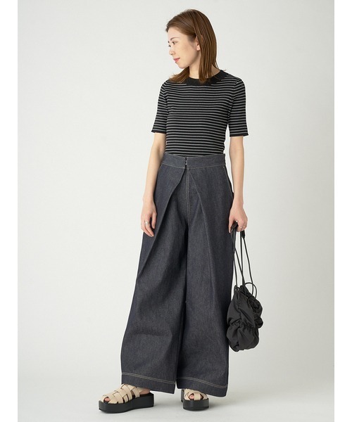 emmi（エミ）の「【emmi atelier】フロントタックワイドデニムパンツ（デニムパンツ・レディース・インディゴブルー・1/0）」の19枚目の写真
