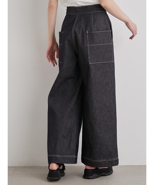 emmi（エミ）の「【emmi atelier】フロントタックワイドデニムパンツ（デニムパンツ・レディース・インディゴブルー・1/0）」の12枚目の写真