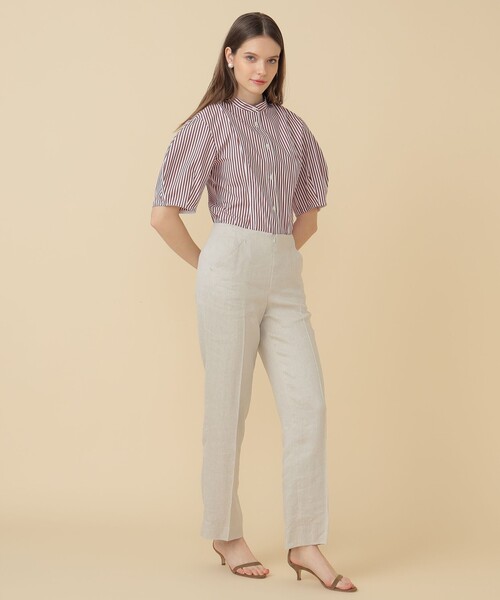 EFFE BEAMS（エッフェビームス）の「EFFE BEAMS / ストライプ ボリュームスリーブ ブラウス（シャツ/ブラウス・レディース・レッド/ブラック・38/36）」の3枚目の写真