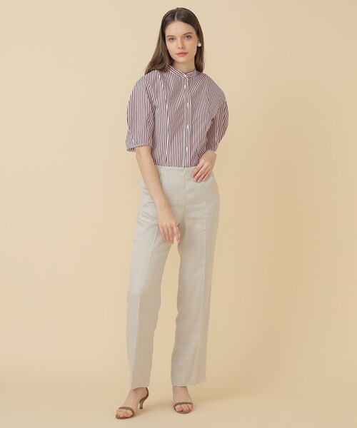 EFFE BEAMS（エッフェビームス）の「EFFE BEAMS / ストライプ ボリュームスリーブ ブラウス（シャツ/ブラウス・レディース・レッド/ブラック・38/36）」の5枚目の写真