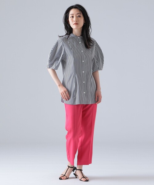 EFFE BEAMS（エッフェビームス）の「EFFE BEAMS / ストライプ ボリュームスリーブ ブラウス（シャツ/ブラウス・レディース・レッド/ブラック・38/36）」の20枚目の写真