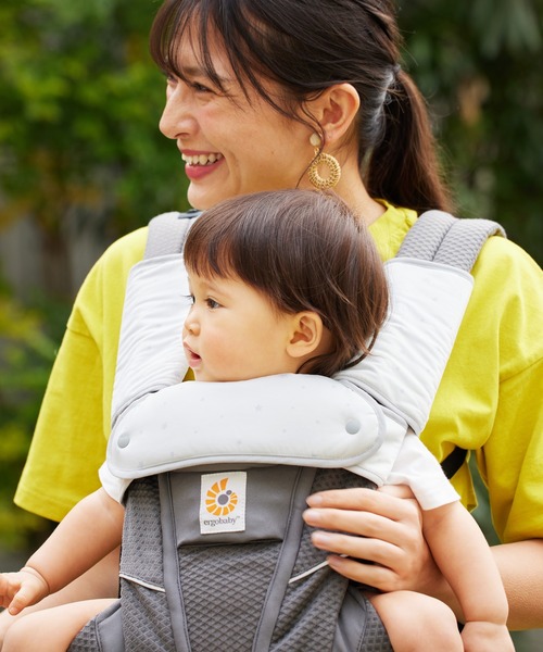Baby Hopper(ベビーホッパー)の「接触冷感ネックカバー(抱っこ紐/ベルトカバー/スリング・レディース・アイボリー/グレー・ONE SIZE)」の5枚目の写真