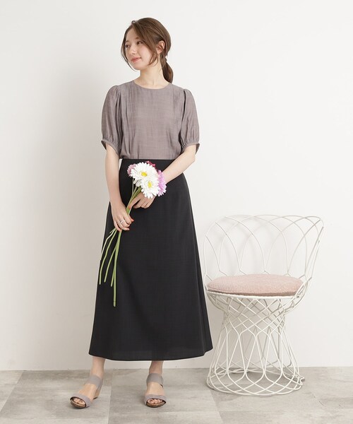 DRESKIP(ドレスキップ)の「◆華奢見えタックボリュ-ム袖ブラウス(シャツ/ブラウス・レディース・ライトベージュ/ブラウン系/ブルー・02/03)」の4枚目の写真