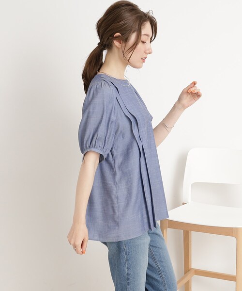 DRESKIP(ドレスキップ)の「◆華奢見えタックボリュ-ム袖ブラウス(シャツ/ブラウス・レディース・ライトベージュ/ブラウン系/ブルー・02/03)」の20枚目の写真