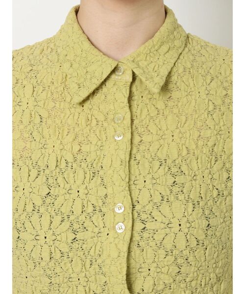 EVRIS（エヴリス）の「シアータイトショートシャツ（シャツ/ブラウス・レディース・ブルー/グリーン/ブラック/ホワイト・FREE）」の17枚目の写真