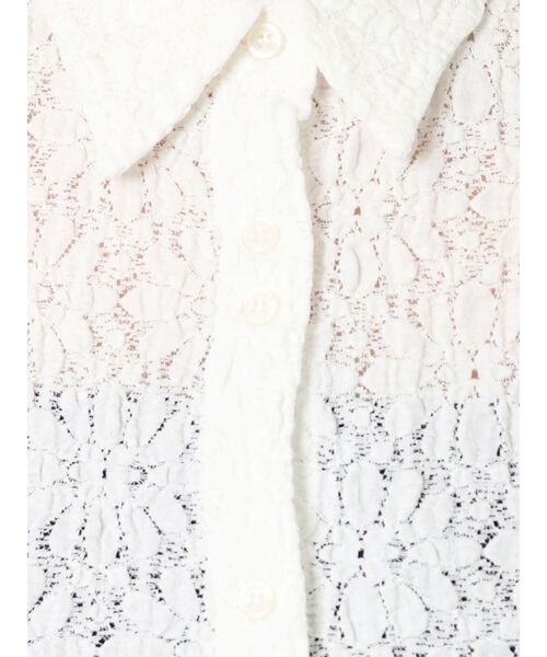 EVRIS（エヴリス）の「シアータイトショートシャツ（シャツ/ブラウス・レディース・ブルー/グリーン/ブラック/ホワイト・FREE）」の13枚目の写真