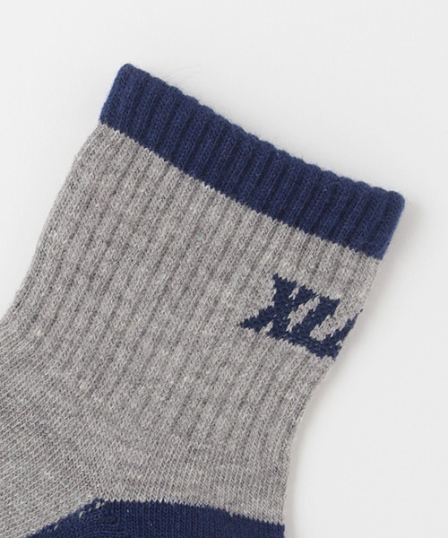 XLARGE KIDS（エクストララージキッズ）の「ロゴミドルソックス【日本製】（ソックス/靴下・キッズ・グリーン/ホワイト/グレー・15-17cm/17-19cm/19-21cm/13-15cm）」の5枚目の写真
