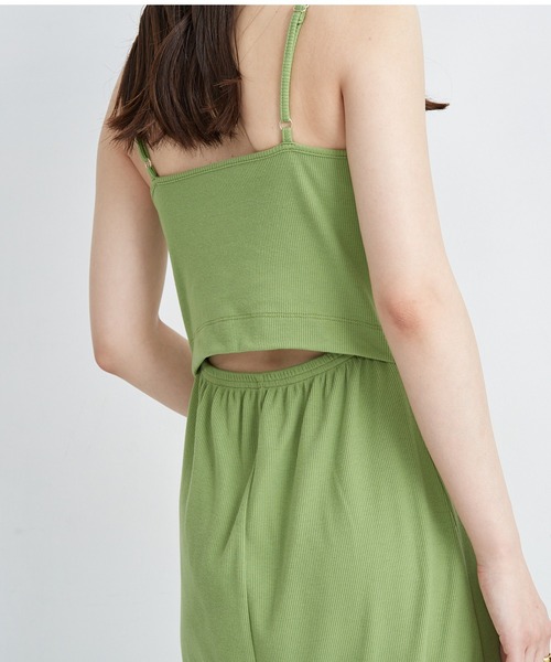 Shelly island（シェリーアイランド）の「カップ付きキャミワンピース（ワンピース・レディース・ベージュ/ブラック/グリーン・FREE）」の11枚目の写真