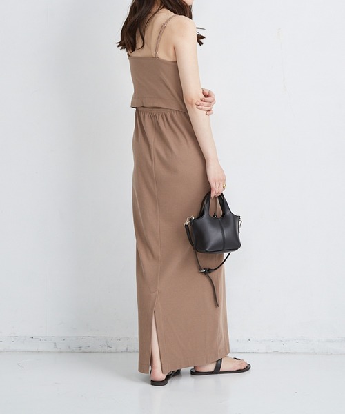 Shelly island（シェリーアイランド）の「カップ付きキャミワンピース（ワンピース・レディース・ベージュ/ブラック/グリーン・FREE）」の7枚目の写真