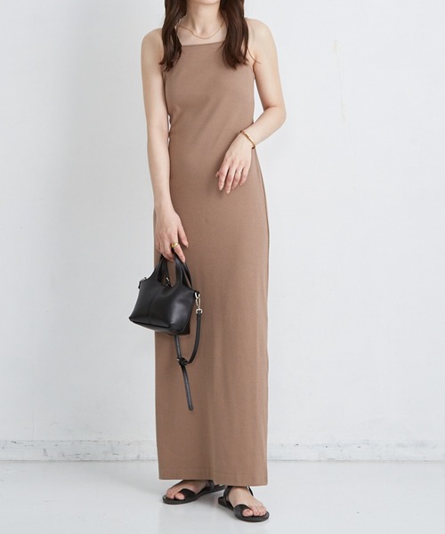 Shelly island（シェリーアイランド）の「カップ付きキャミワンピース（ワンピース・レディース・ベージュ/ブラック/グリーン・FREE）」の21枚目の写真