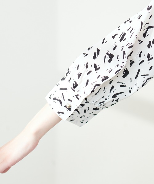 natural couture(ナチュラルクチュール)の「ピンタック×パイピング5分袖ブラウス(シャツ/ブラウス・レディース・その他1/ミント/オフホワイト/ピンク・FREE)」の8枚目の写真