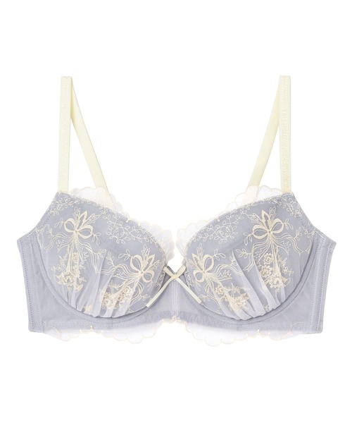 AMPHI(アンフィ)の「AMPHI【脇すっきり寄せる】オーナメントモチーフ×エンブロイダリーレース ブラジャー B-Ccup(ブラジャー・レディース・グレー/ダークグレー/ライトベージュ・B65/B70/C70/B75/C65/C75)」の5枚目の写真