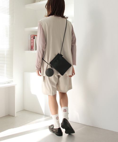 Crisp（クリスプ）の「サイドベルトジレ（ベスト・レディース・アイボリー/ブラック・FREE）」の7枚目の写真