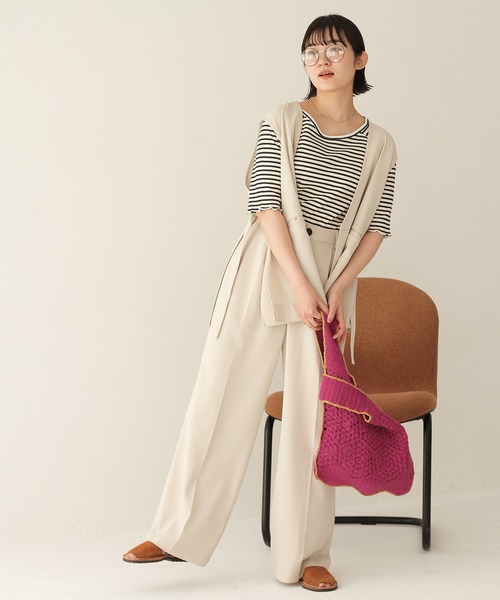 Crisp（クリスプ）の「サイドベルトジレ（ベスト・レディース・アイボリー/ブラック・FREE）」の18枚目の写真