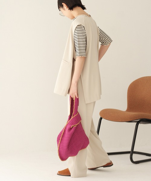 Crisp（クリスプ）の「サイドベルトジレ（ベスト・レディース・アイボリー/ブラック・FREE）」の20枚目の写真