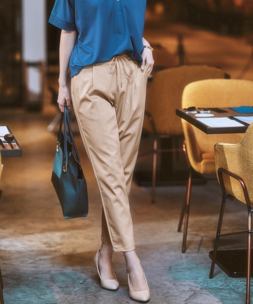 7days Life Styling（セブンデイズライフスタイリング）の「【販売終了】サラサラ裏メッシュ綿混ストレッチドロストジョガーパンツ（接触冷感・吸汗速乾・ストレッチ・UVカット）（その他パンツ・レディース・ベージュ/グリーン/ネイビー/その他/グレー・L/M/LL/S）」の16枚目の写真