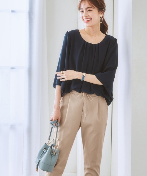 7days Life Styling（セブンデイズライフスタイリング）の「【販売終了】サラサラ裏メッシュ綿混ストレッチドロストジョガーパンツ（接触冷感・吸汗速乾・ストレッチ・UVカット）（その他パンツ・レディース・ベージュ/グリーン/ネイビー/その他/グレー・L/M/LL/S）」の19枚目の写真