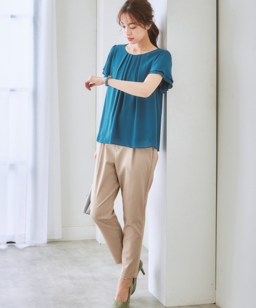 7days Life Styling（セブンデイズライフスタイリング）の「【販売終了】サラサラ裏メッシュ綿混ストレッチドロストジョガーパンツ（接触冷感・吸汗速乾・ストレッチ・UVカット）（その他パンツ・レディース・ベージュ/グリーン/ネイビー/その他/グレー・L/M/LL/S）」の20枚目の写真