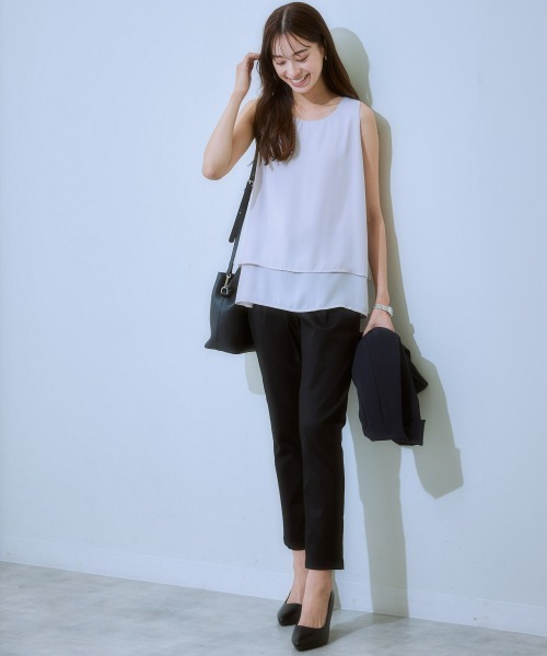 7days Life Styling（セブンデイズライフスタイリング）の「【販売終了】サラサラ裏メッシュ綿混ストレッチドロストジョガーパンツ（接触冷感・吸汗速乾・ストレッチ・UVカット）（その他パンツ・レディース・ベージュ/グリーン/ネイビー/その他/グレー・L/M/LL/S）」の12枚目の写真