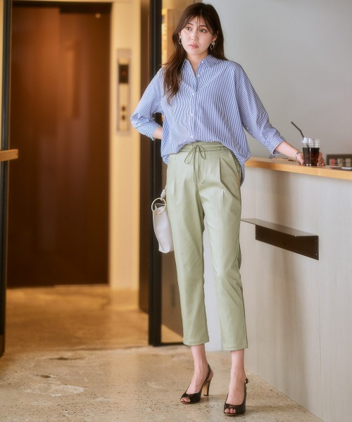 7days Life Styling（セブンデイズライフスタイリング）の「【販売終了】サラサラ裏メッシュ綿混ストレッチドロストジョガーパンツ（接触冷感・吸汗速乾・ストレッチ・UVカット）（その他パンツ・レディース・ベージュ/グリーン/ネイビー/その他/グレー・L/M/LL/S）」の10枚目の写真