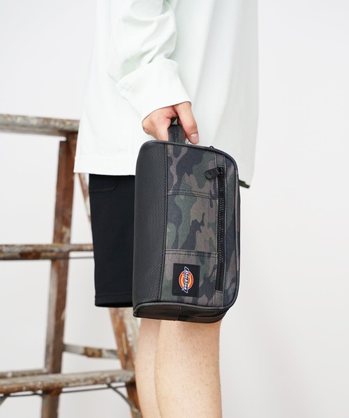 Dickies（ディッキーズ）の「Dickies/ディッキーズ WORKMAN TRAVEL DOPP KIT W/SIDE キットバッグ ポーチ（クラッチバッグ・メンズ・ダークブルー/カモフラージュ/グレー・FREE）」の3枚目の写真