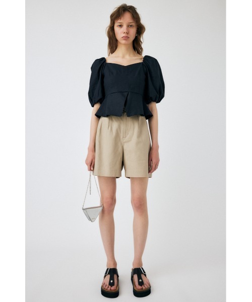MOUSSY（マウジー）の「LINEN COTTON SHORT パンツ（その他パンツ・レディース・レッド/ライトブラック/ベージュ・1/2）」の4枚目の写真