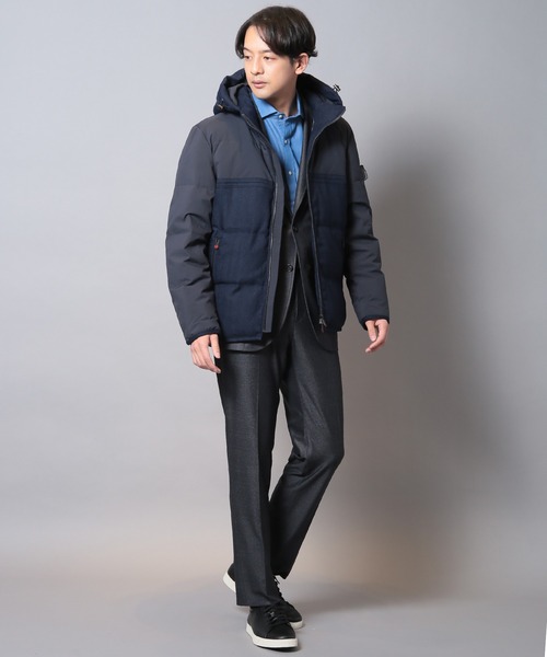 CROWDED CLOSET（クラウデッドクローゼット）の「【G-STAGE/ジーステージ】異素材コンビダウンジャケット（ブルゾン・メンズ・ネイビー/グレー/ベージュ・02/03）」の22枚目の写真