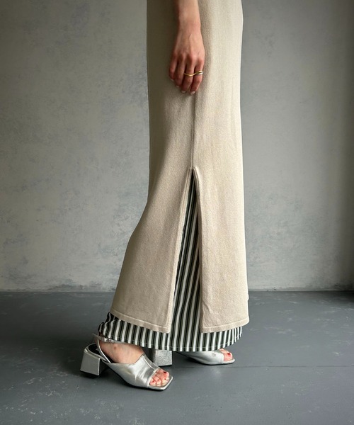 &g'aime(アンジェム)の「【&g’aime】ネックデザインニットワンピース(ワンピース・レディース・アイボリー/ブラック/ブラウン・FREE)」の9枚目の写真