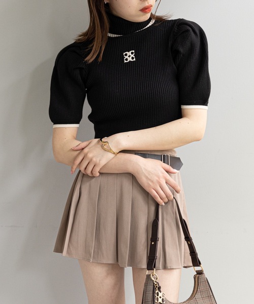 Chico（チコ）の「【SALON by Chico限定】バイカラー刺繍チビニット（ニット/セーター・レディース・ブルー/アイボリー/ブラック・FREE）」の16枚目の写真