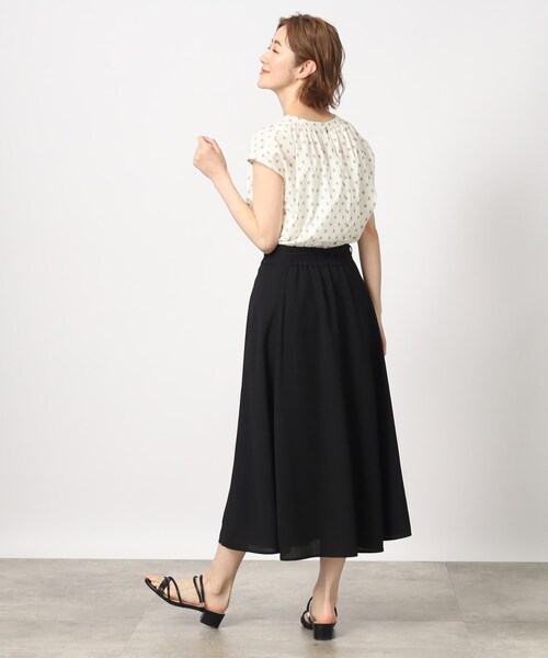 grove（グローブ）の「◆【お仕事にもおでかけにも】リボンベルト付きフレアスカート（スカート・レディース・ブラック/ピンク系その他/ライトベージュ・02/03/01/04/05）」の7枚目の写真